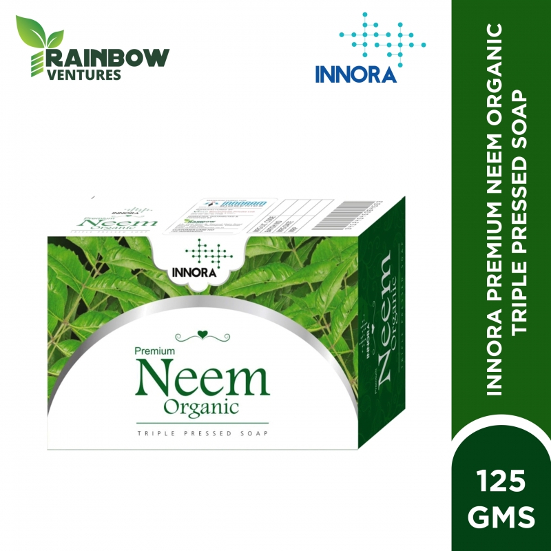 INNORA PREMIUM NEEM ORGANIC TRIPLE PRESSED SOAP 125GMS