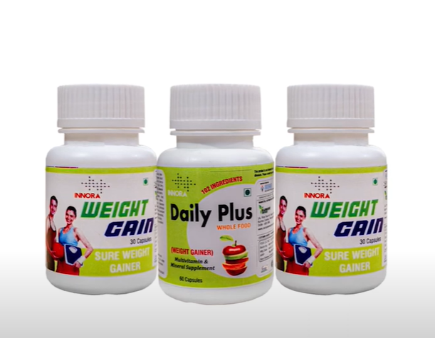 Innora Weight Gainer Combo - Weight Gain + Daily Plus (Multivitamins)